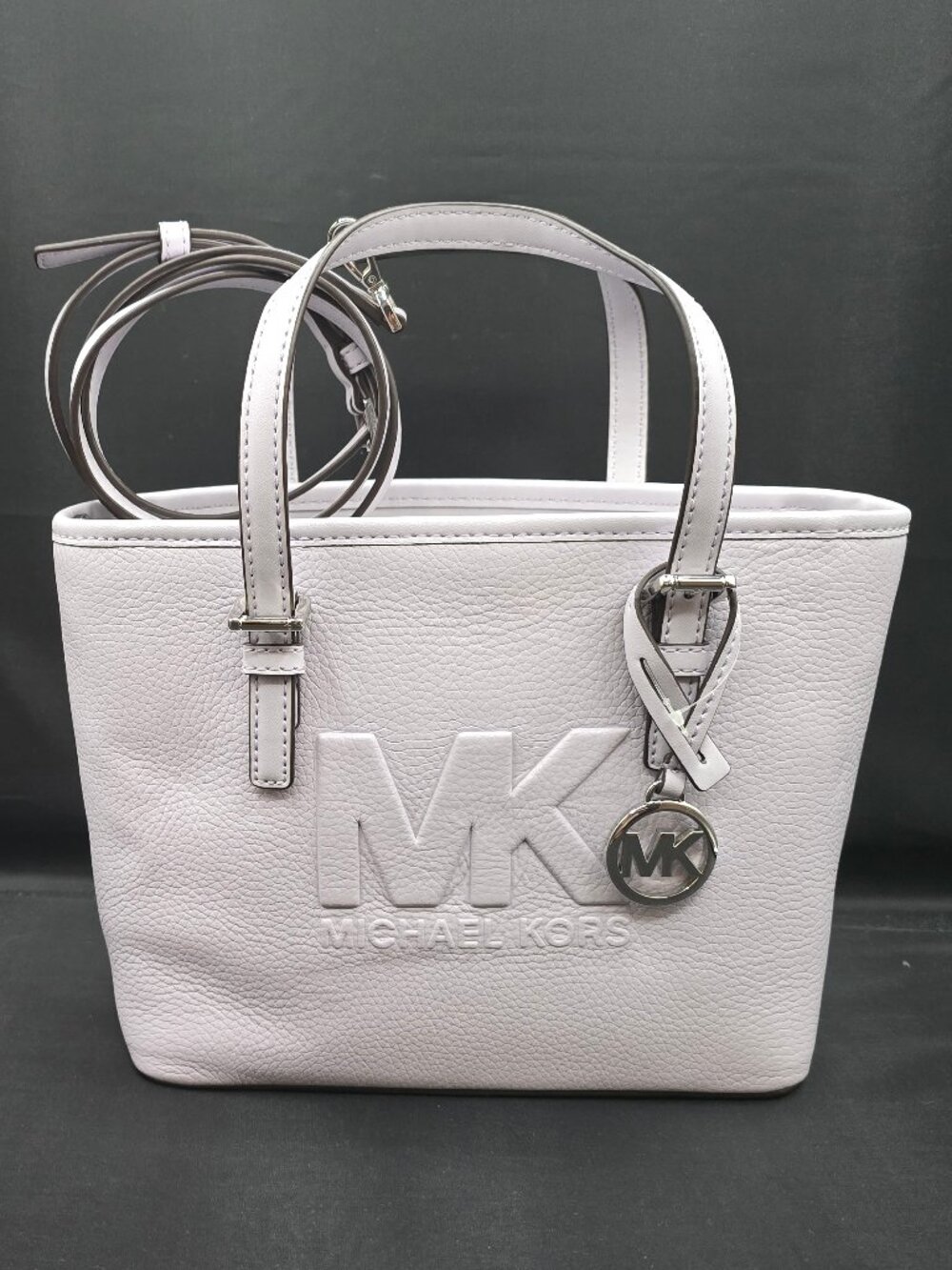 Michael Kors Jet Set travel XS Carryall Convertible Top Zip Tote Lavender Mist